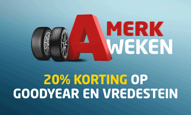 A merk weken | 20% korting op Goodyear en Vredestein