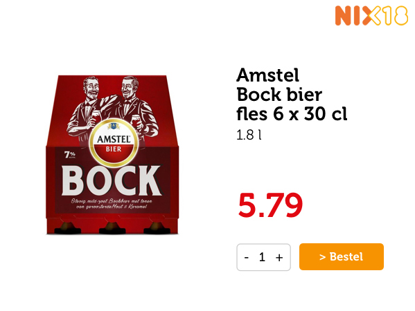 Amstel Bock bier fles 6 x 30 cl