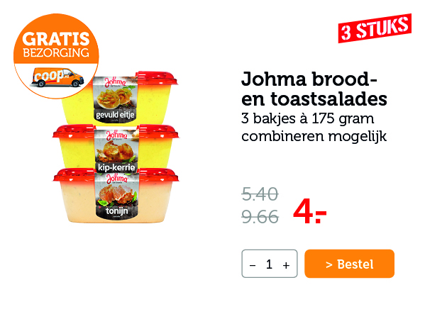 GRATIS BEZORGING | Johma brood- en toastsalades