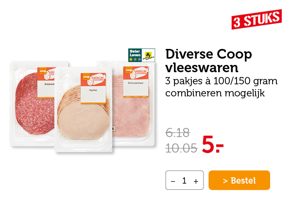 Diverse Coop vleeswaren