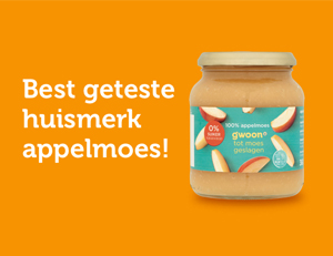 g’woon Appelmoes als beste huismerk uit de test!