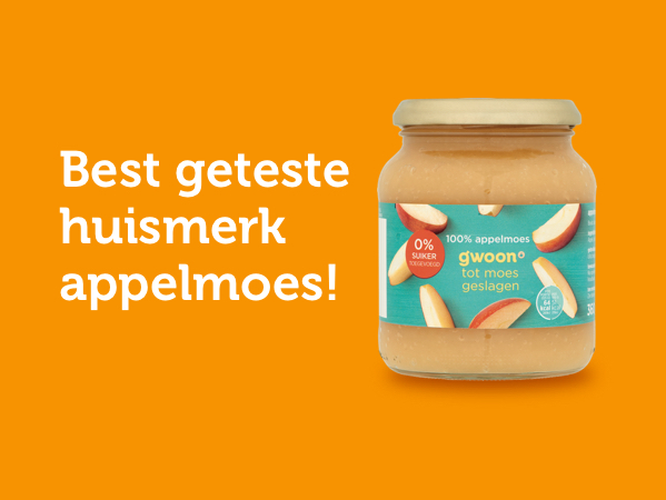 g’woon Appelmoes als beste huismerk uit de test!