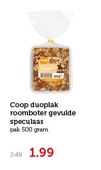 Coop duoplak roomboter gevulde speculaas