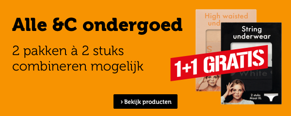 Alle &C ondergoed | 1+1 GRATIS | 2 pakken á 2 stuks combineren mogelijk | Bekijk producten