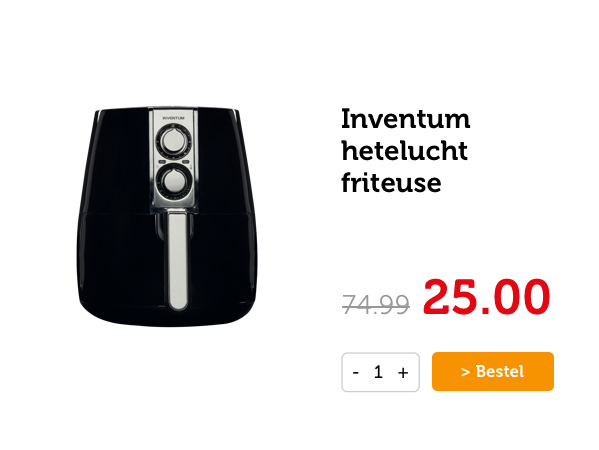 Inventum hetelucht friteuse