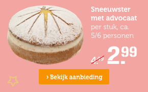 Coop sneeuwster met advocaat | per stuk, ca 5/6 personen | Van 4.49 voor 2.99 | Bekijk aanbieding