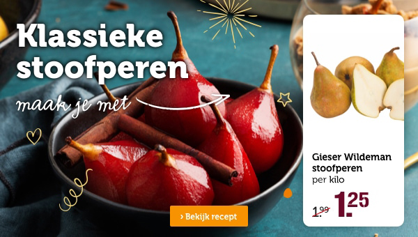 Klassieke stoofperen | maak je met: Gieser Wildeman stoofperen | per kilo van 1.99 voor 1.25