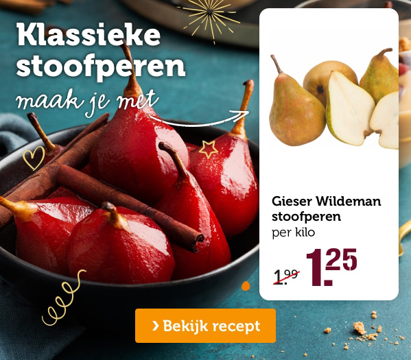 Klassieke stoofperen | maak je met: Gieser Wildeman stoofperen | per kilo van 1.99 voor 1.25