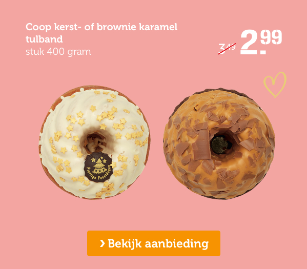 Coop kerst- of brownie karamel | stuk 400 gram | Van 3.49 voor 2.99 | Bekijk aanbieding