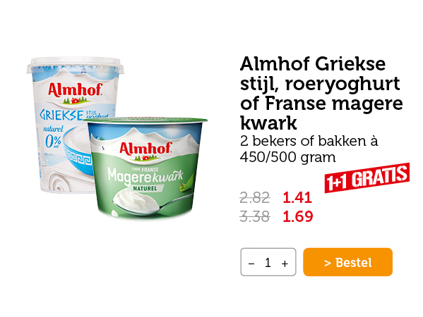 Almhof Griekse stijl, roeryoghurt of Franse magere kwark