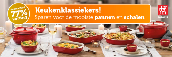 Keukenklassiekers! | Sparen voor de mooiste pannen en schalen | Tot maar liefst 77% korting