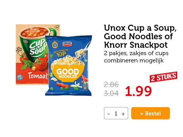 Unox Cup a Soup, Good Noodles of Knorr Snackpot