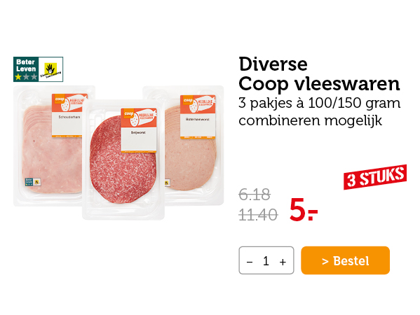 Diverse Coop vleeswaren