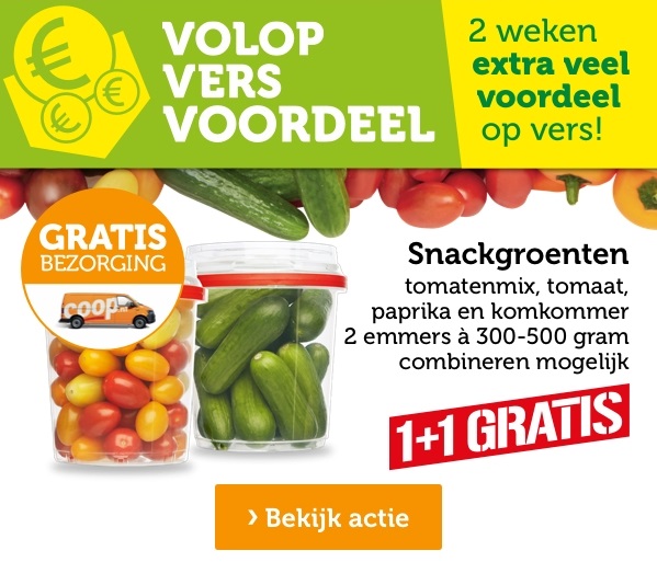 VOLOP VERS VOORDEEL | Snackgroenten | 1+1 GRATIS | Bekijk actie