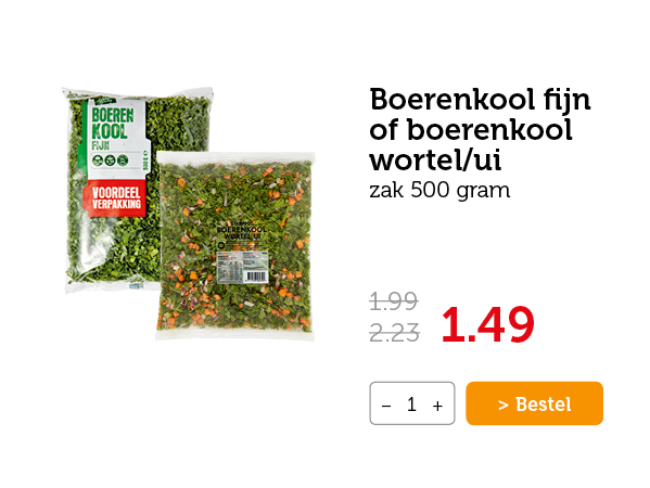 Boerenkool fijn of boerenkool wortel/ui