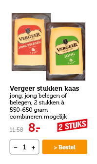 Vergeer stukken kaas