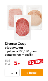 Diverse Coop vleeswaren