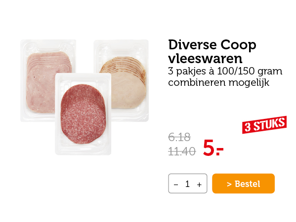 Diverse Coop vleeswaren