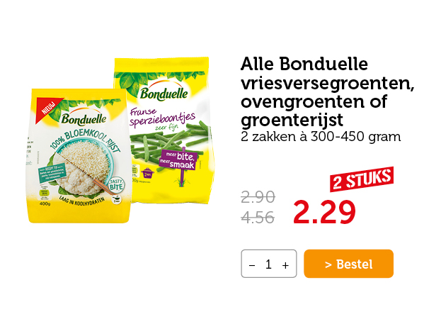 Alle Bonduelle vriesversegroenten, ovengroenten of groenterijst