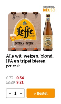 Alle wit, weizen, blond, IPA en tripel bieren