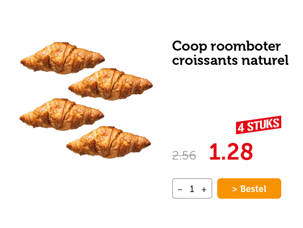 Coop roomboter croissants naturel