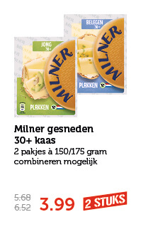 Milner gesneden 30+ kaas