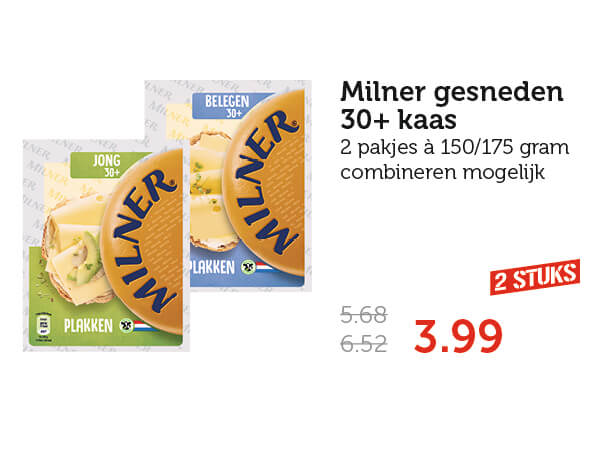 Milner gesneden 30+ kaas