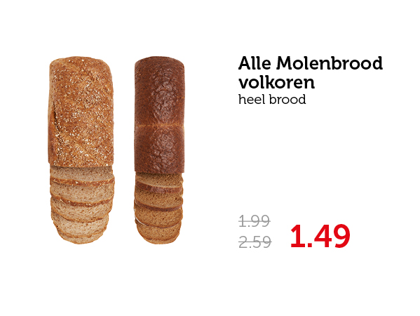 Alle Molenbrood volkoren