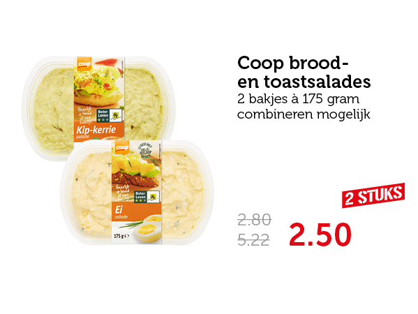 Coop brood- en toastsalades