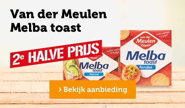 Van der Meulen Melba toast | 2e HALVE PRIJS | Bekijk aanbieding