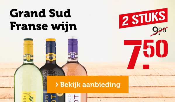 Grand Sud Franse wijn | 2 STUKS | Van 9.98 voor 7.50 | Bekijk aanbieding