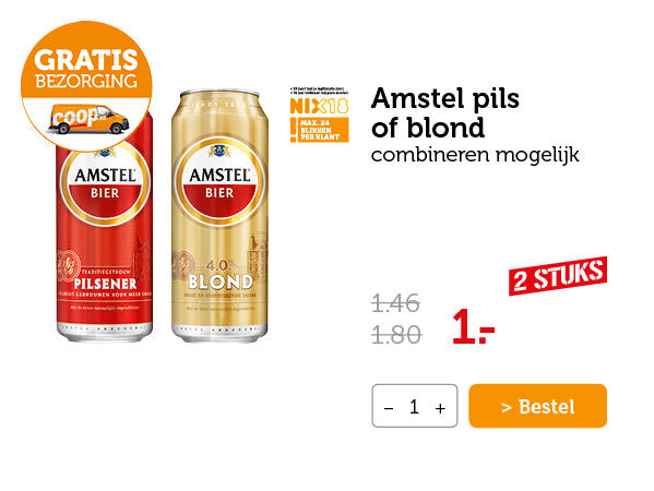 Amstel pils of blond