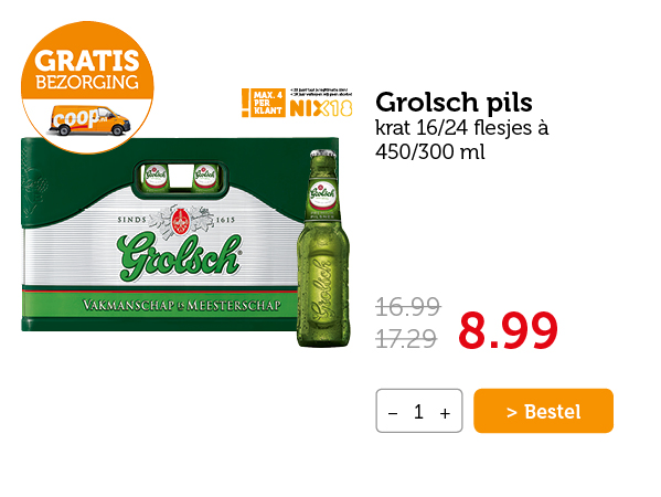 GRATIS BEZORGING | Grolsch pils