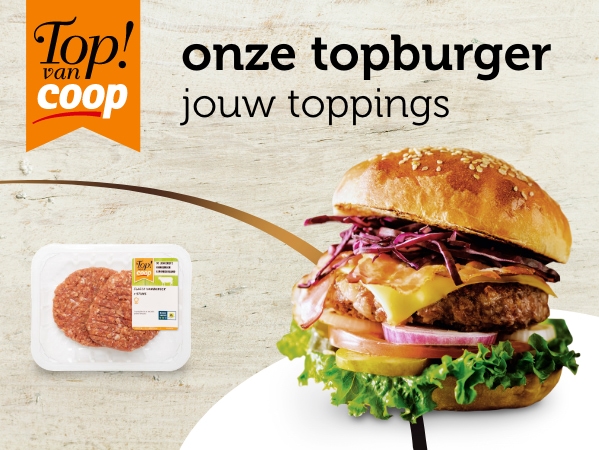 Top! van Coop | onze topburger jouw toppings | Bestel nu