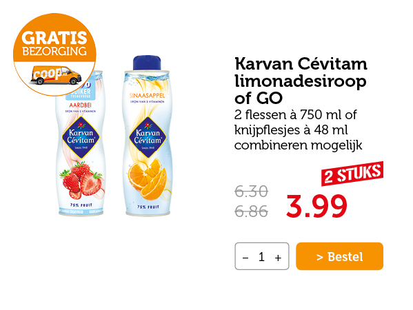 GRATIS BEZORGING | Karvan Cévitam limonadesiroop of GO