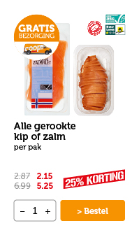 Alle gerookte kip of zalm