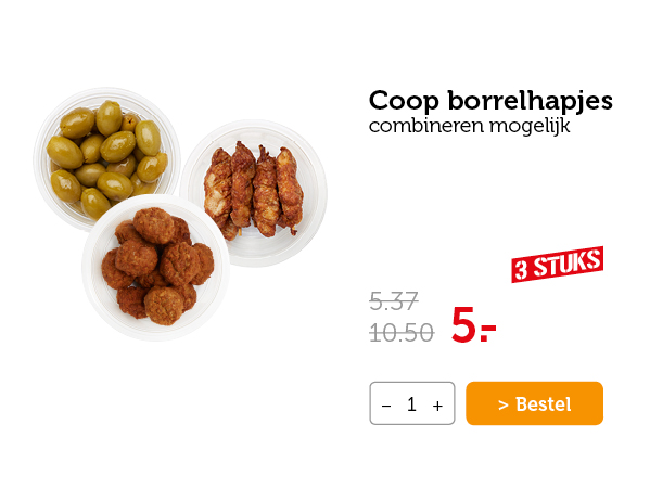 Coop borrelhapjes