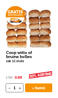 Coop witte of bruine bollen