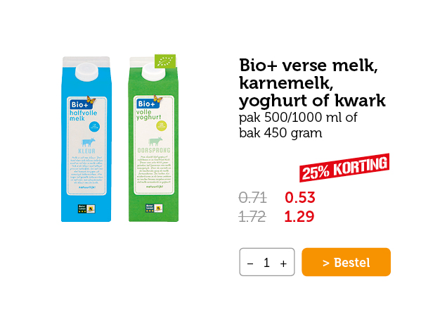 Bio+ verse melk, karnemelk, yoghurt of kwark