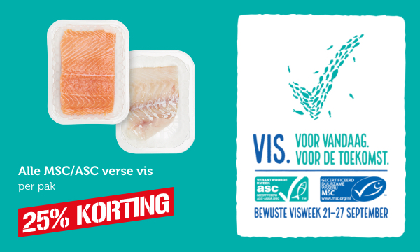 Alle MSC/ASC verse vis | 25% KORTING | Bekijk actie