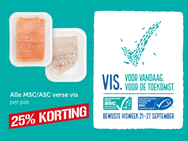 Alle MSC/ASC verse vis | 25% KORTING | Bekijk actie