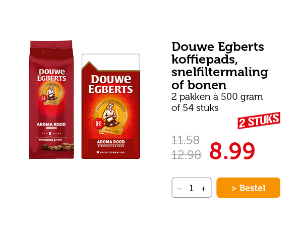 Douwe Egberts koffiepads, snelfiltermaling of bonen