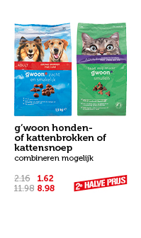 g'woon honden- of kattenbrokken of kattensnoep