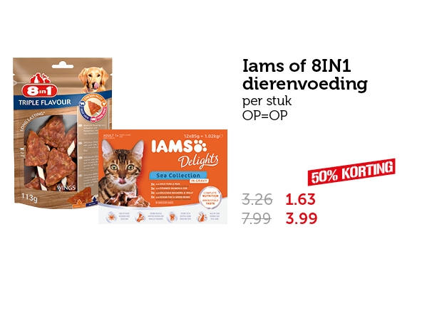 Iams of 8IN1 dierenvoeding