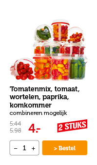 Tomatenmix, tomaat, wortelen, paprika, komkommer