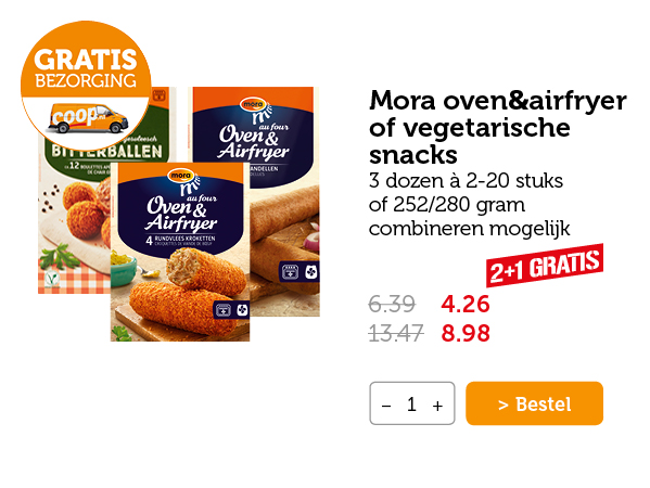 Mora oven&airfryer of vegetarische snacks