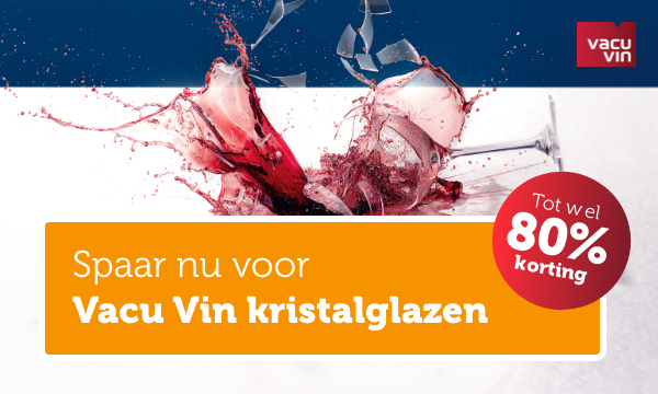 Spaar nu voor Vacu Vin kristalglazen | Tot wel 80% korting | Bekijk glazen