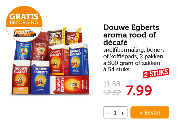 Douwe Egberts aroma rood of décafé