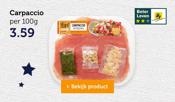 Carpaccio | per 100g | 3.59 | Bekijk product