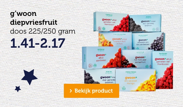 g'woon diepvriesfruit | doos 225/250 gram | 1.41-2.17 | Bekijk product